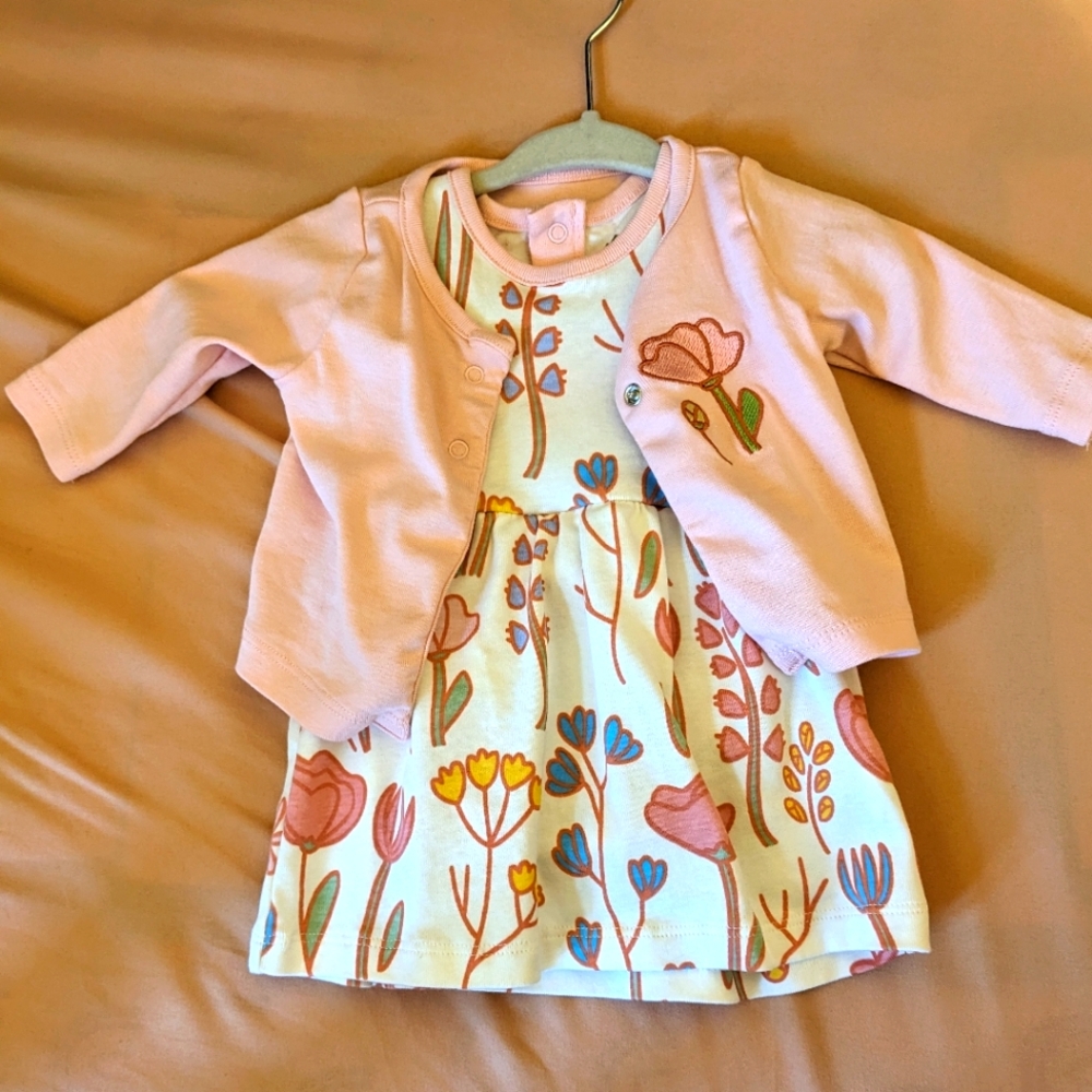 NWOT Monica + Andy Dress & Sweater Set Sz NB